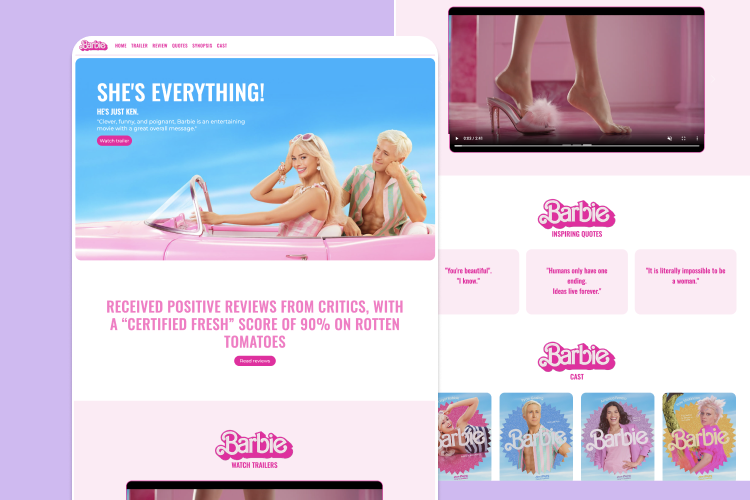 barbie themed website